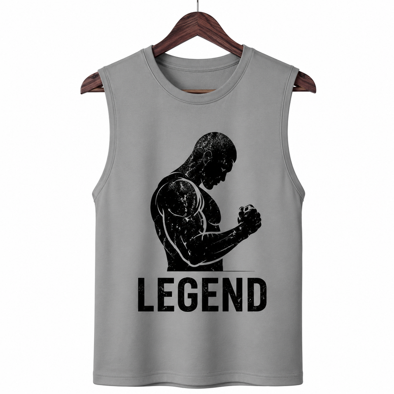 Legend Grey Heather Men's Graphic Tank Top