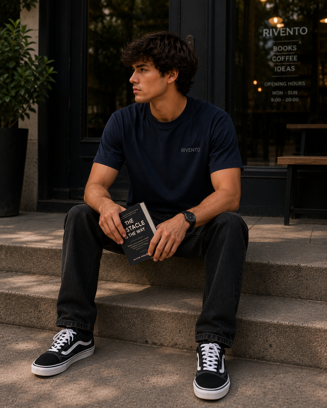 Future Is Now Back Print Classic Fit T-Shirt for Men