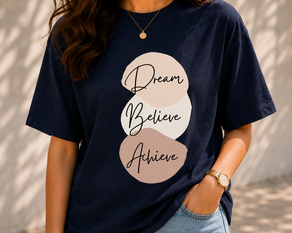 Women Believe & Achieve Oversized T-Shirt