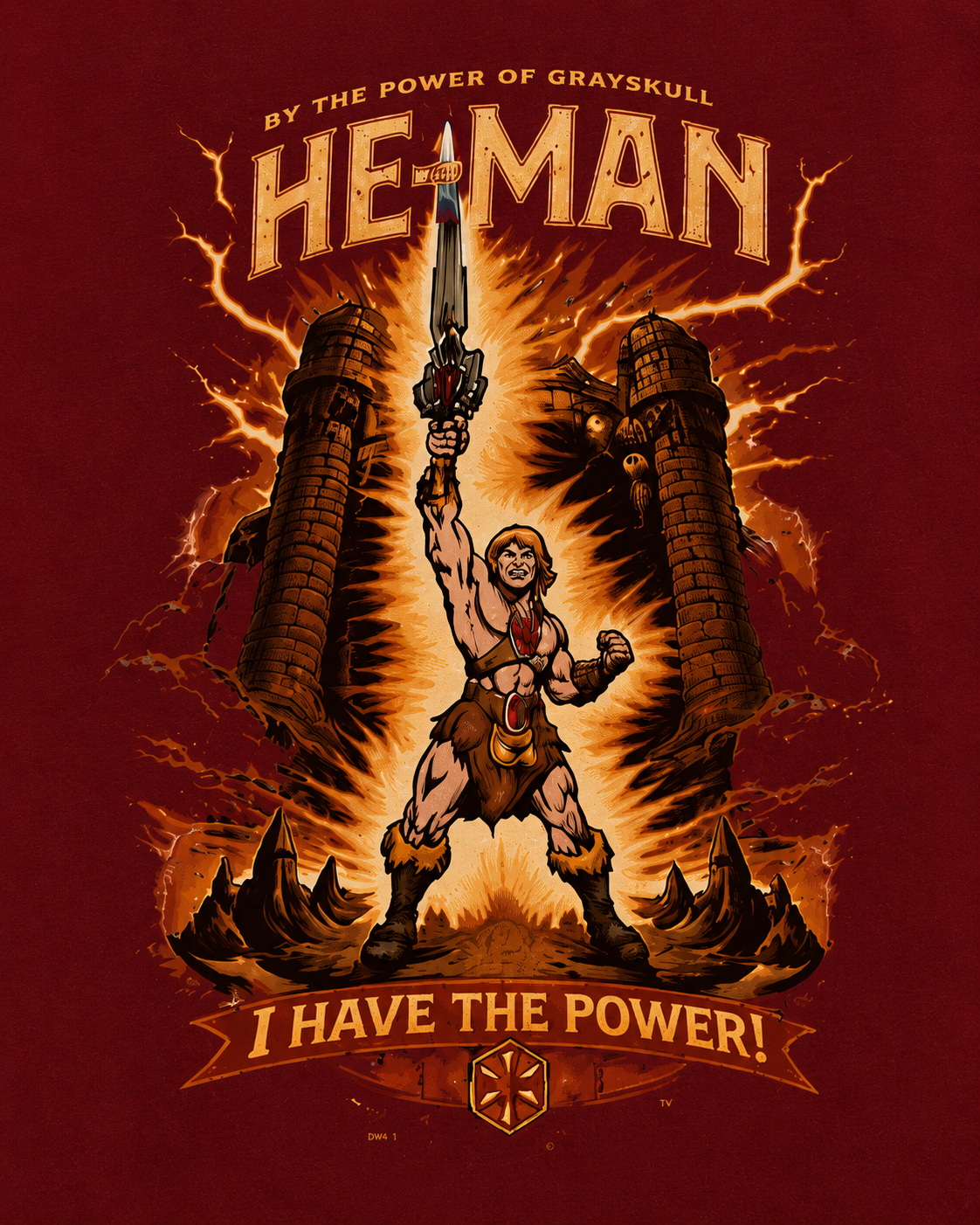 He-Man Masters of Strength Oversized Graphic T-Shirt for Men