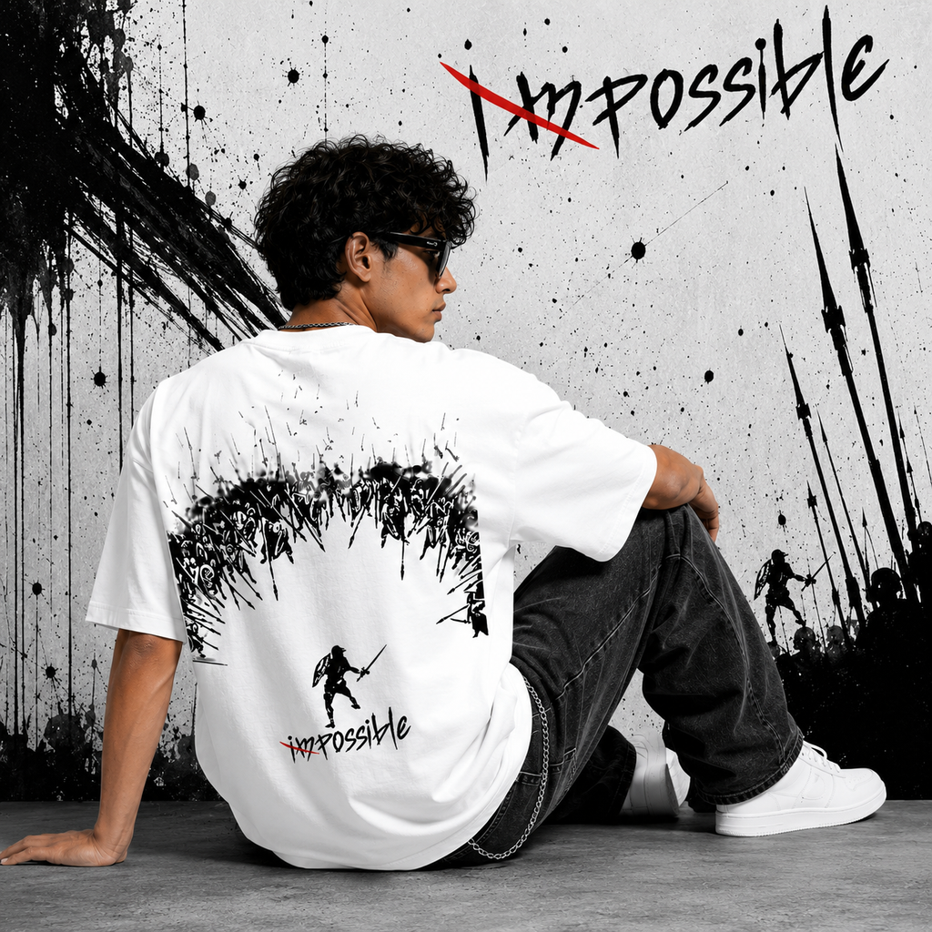 Beyond Impossible Oversized Graphic T-Shirt for Men