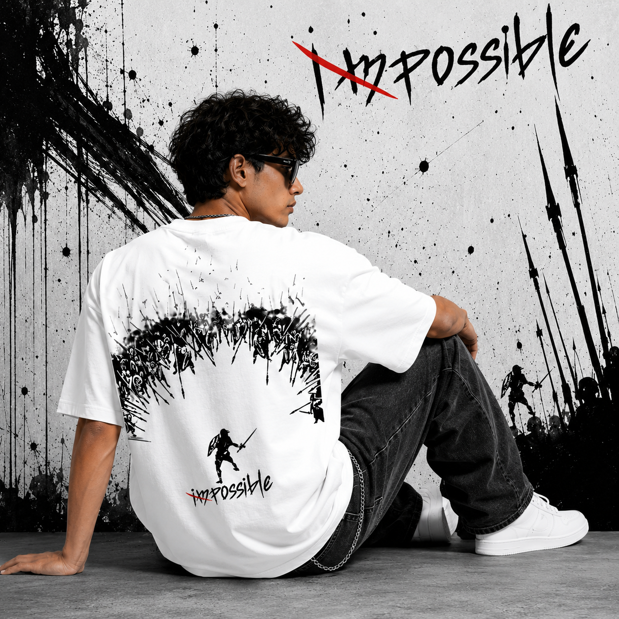 Beyond Impossible Oversized Graphic T-Shirt for Men