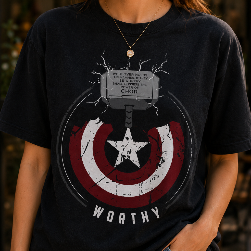 Women Worthy Superhero Graphic T-Shirt