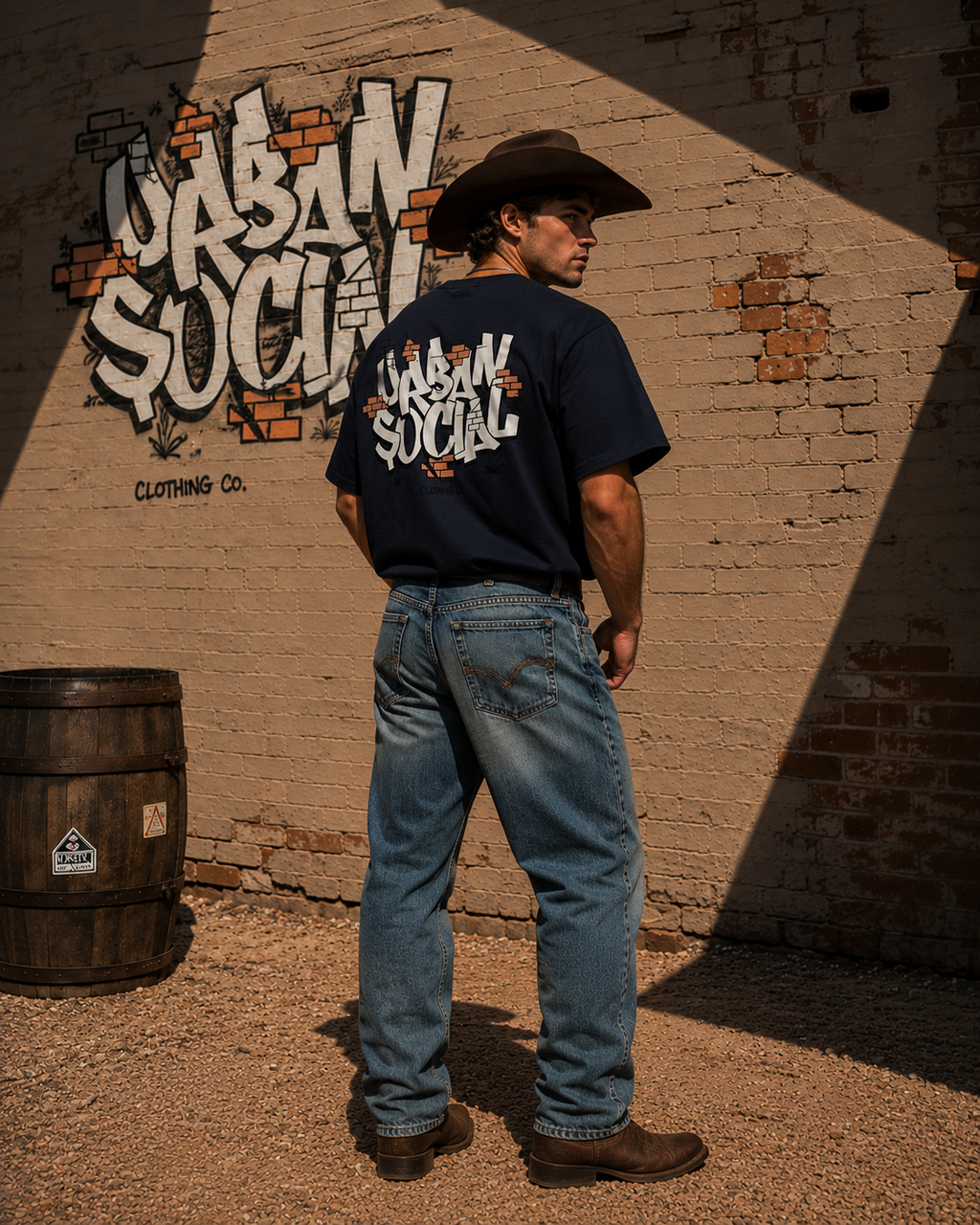Urban Social Graffiti Oversized T-Shirt for Men