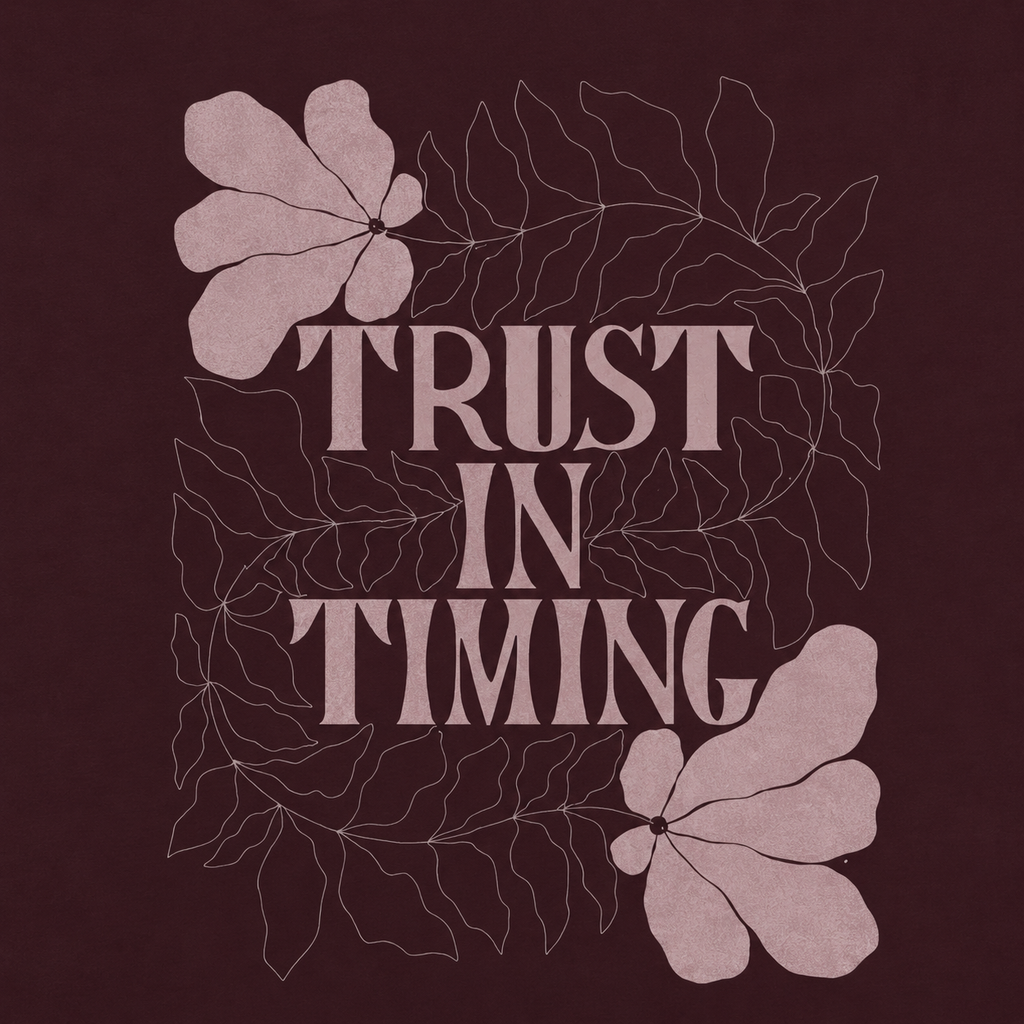 Women Trust In Timing Typography T-Shirt