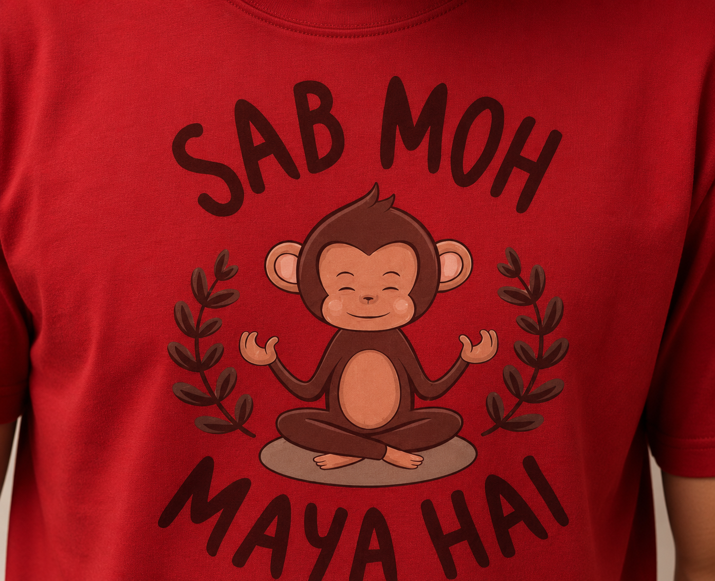 Sab Moh Maya Hai Funny Monkey Graphic Men Classic Fit T-Shirt