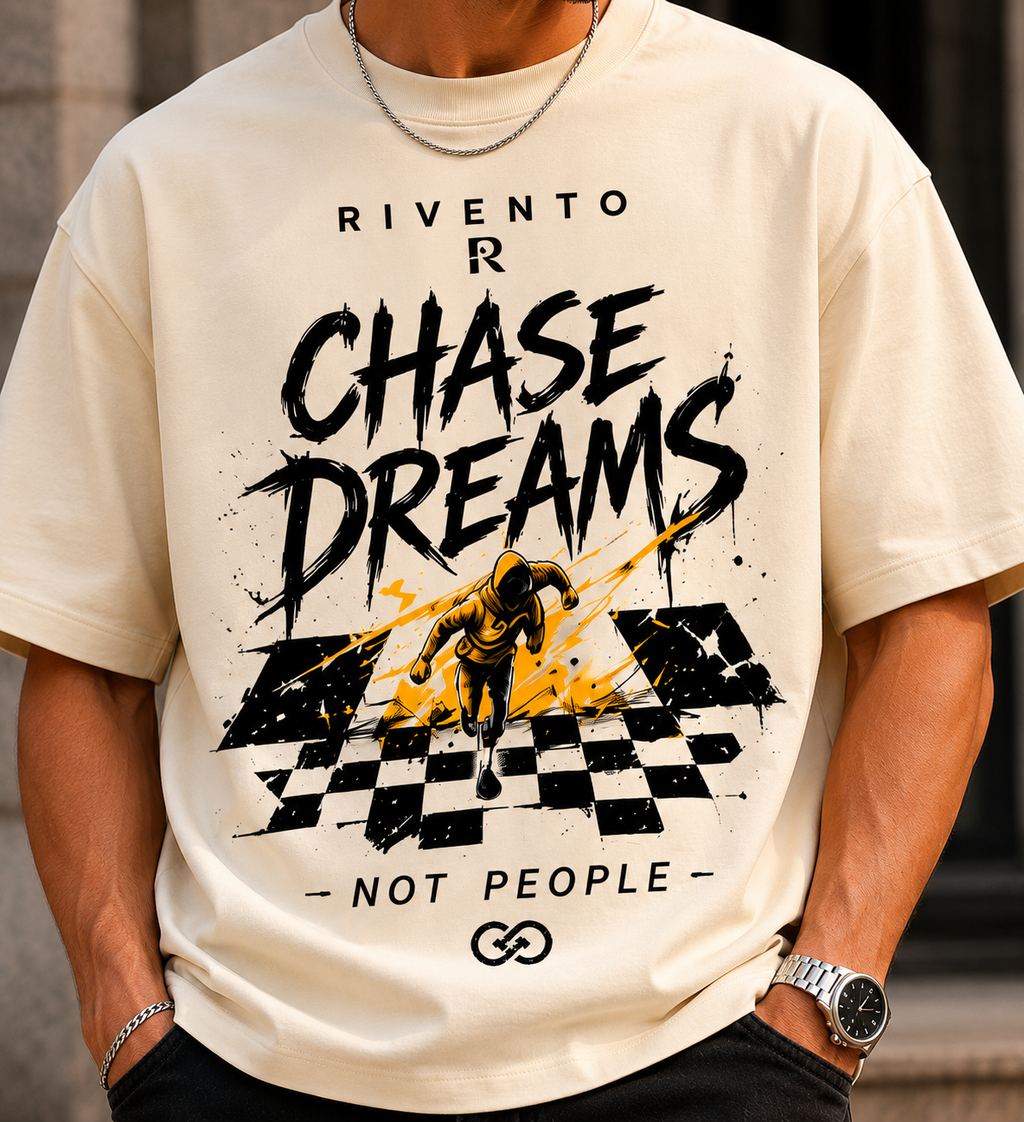 Chase Dreams Oversized Graphic T-Shirt for Men