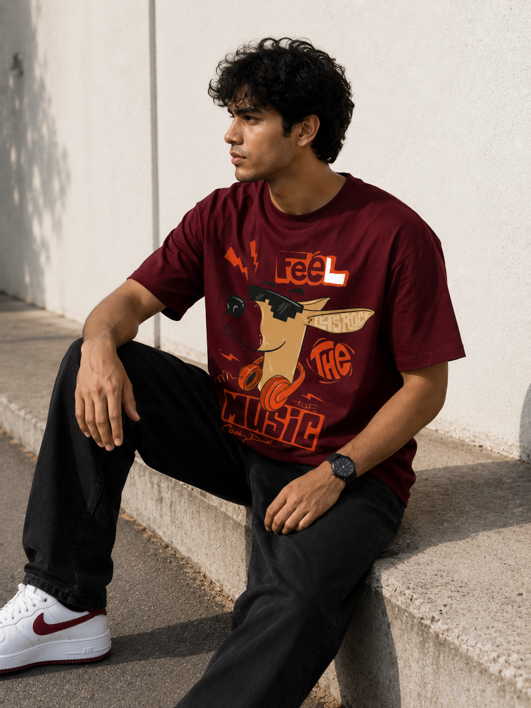 Feel the Music Men Classic Fit Graphic T-Shirt