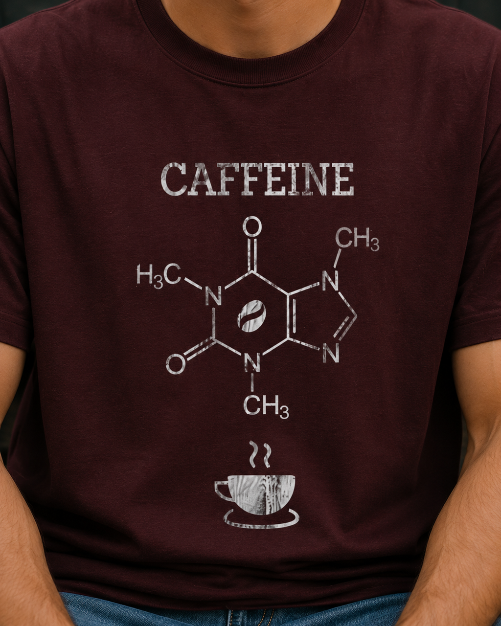 Caffeine Molecule Graphic Men Classic Fit T-Shirt