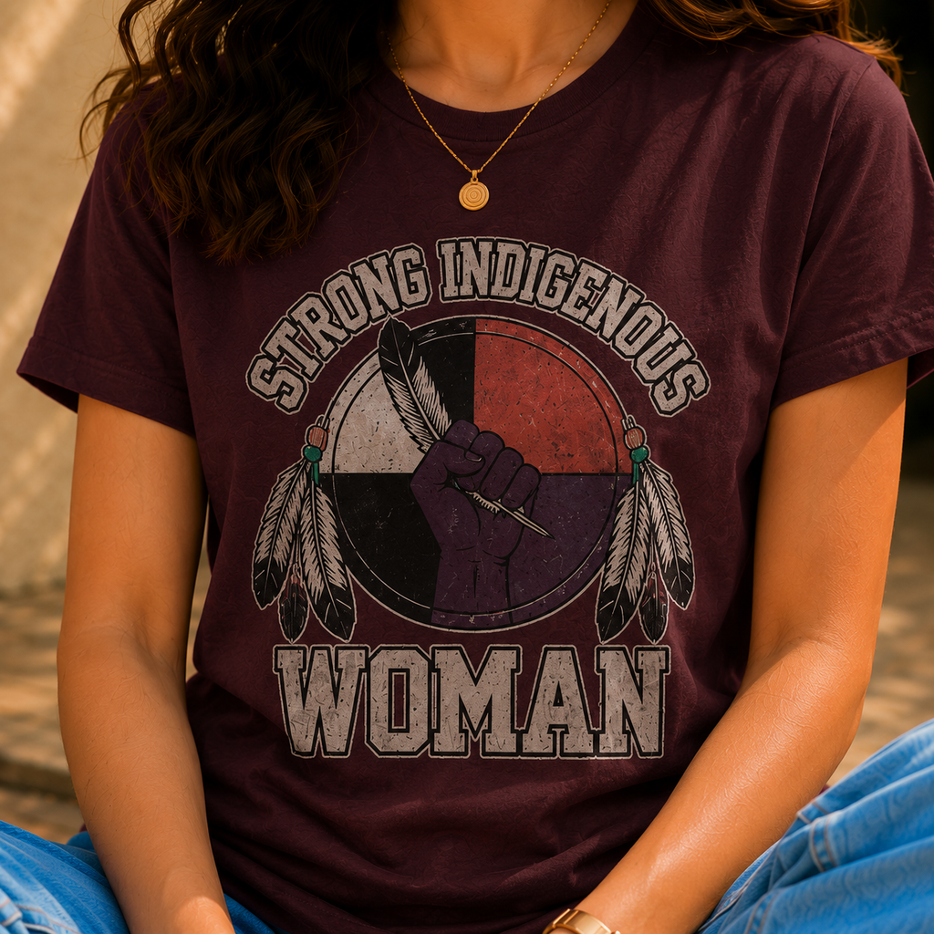 Women Strong Indigenous Woman Graphic T-Shirt