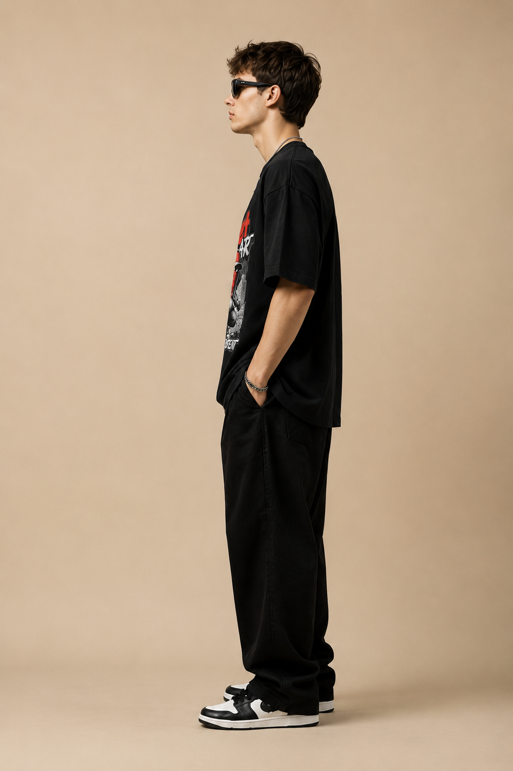 Street Art Graffiti Graphic Oversized T-Shirt for Men