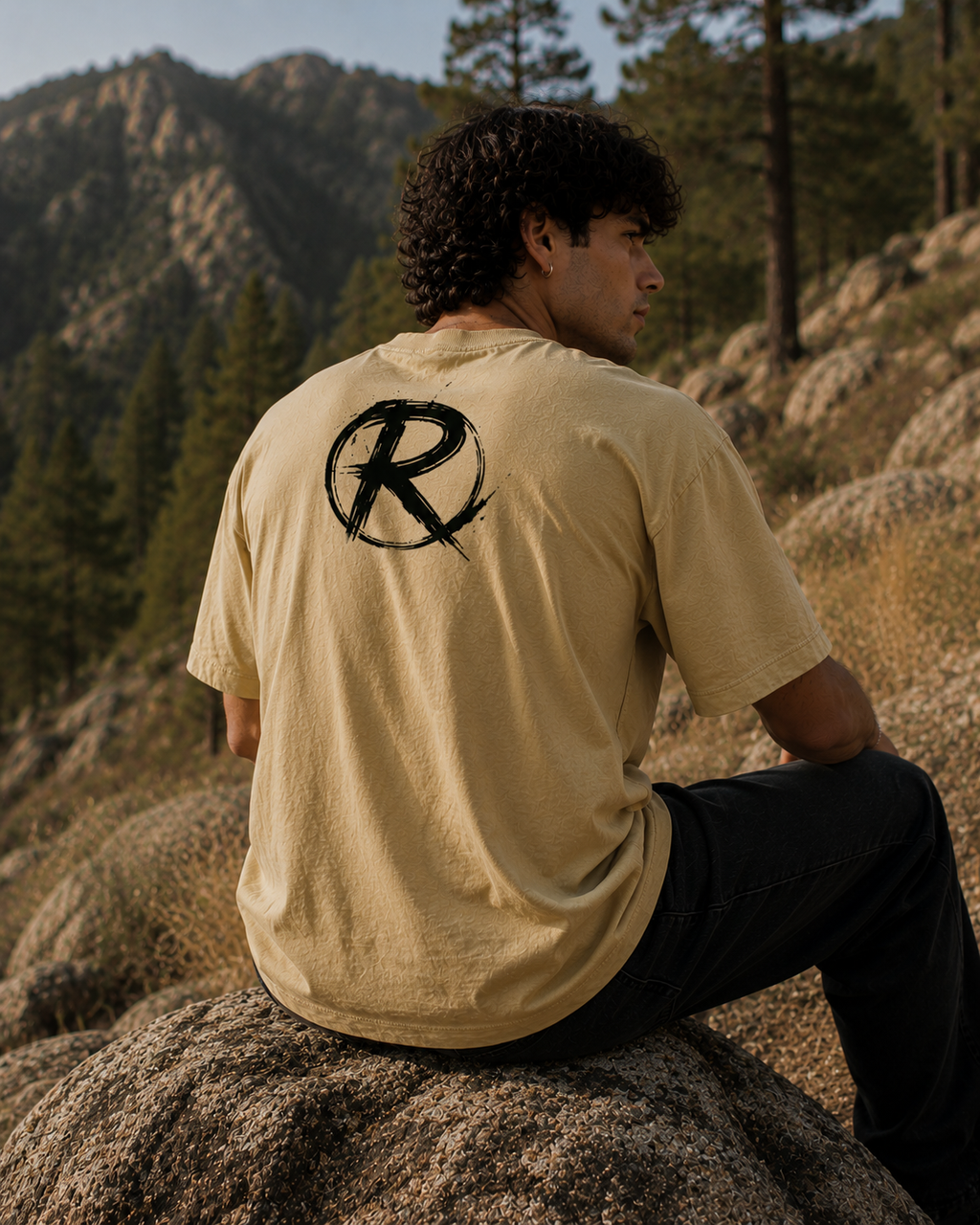 Wild Buffalo Graphic Oversized T-Shirt for Men