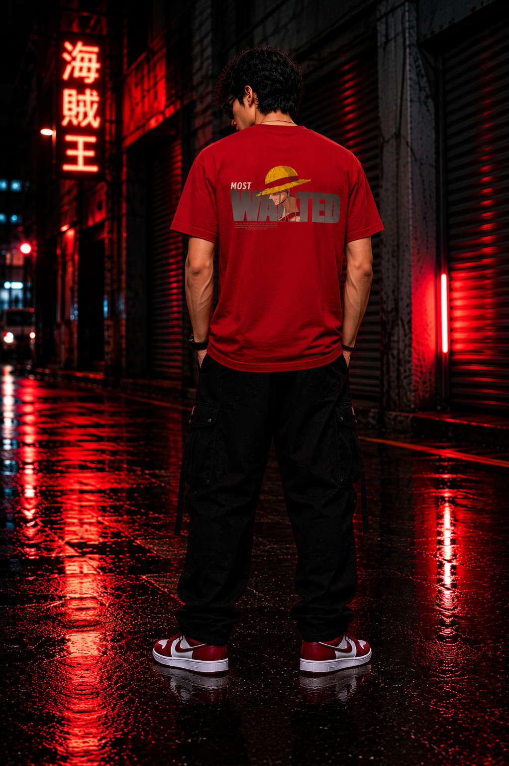 Luffy Anime Streetwear Graphic Oversized  T-Shirt for Men