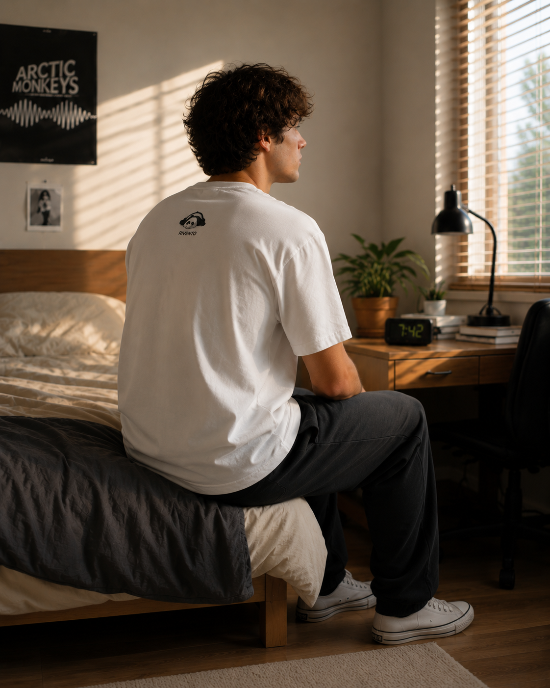 I Hate Morning People Panda Graphic Men Classic Fit T-Shirt