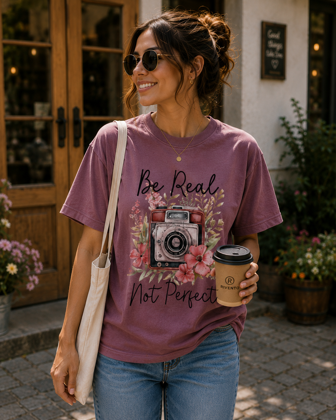 Be Real Not Perfect Women Graphic T-Shirt