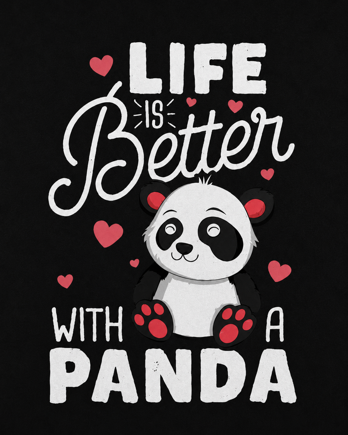 Women Cute & Cozy Panda Graphic T-Shirt