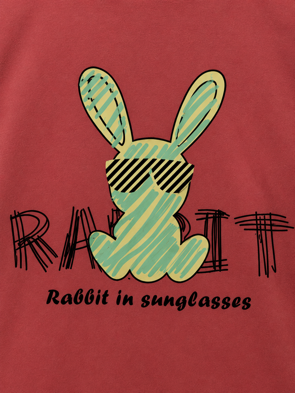 Women Cool Rabbit Cartoon Printed T-Shirt