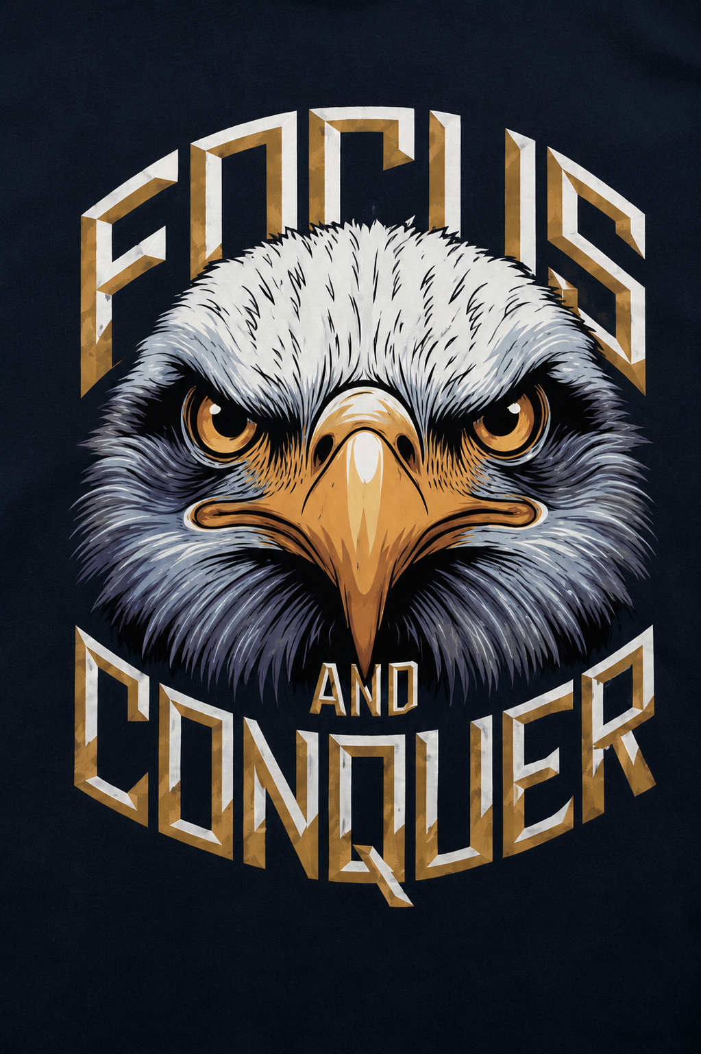 Focus and Conquer Oversized Graphic T-Shirt for Men