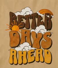Women Better Days Ahead Oversized Graphic T-Shirt