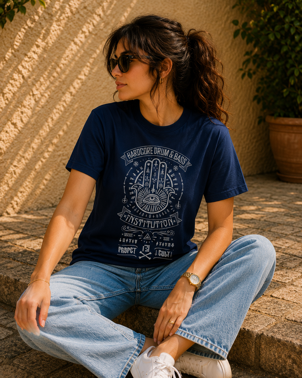 Mystic Hamsa Graphic Women T-Shirt
