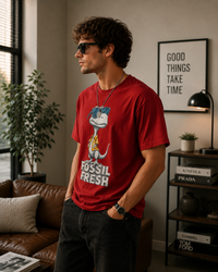 Fossil Fresh Dinosaur Graphic Men Classic Fit T-Shirt