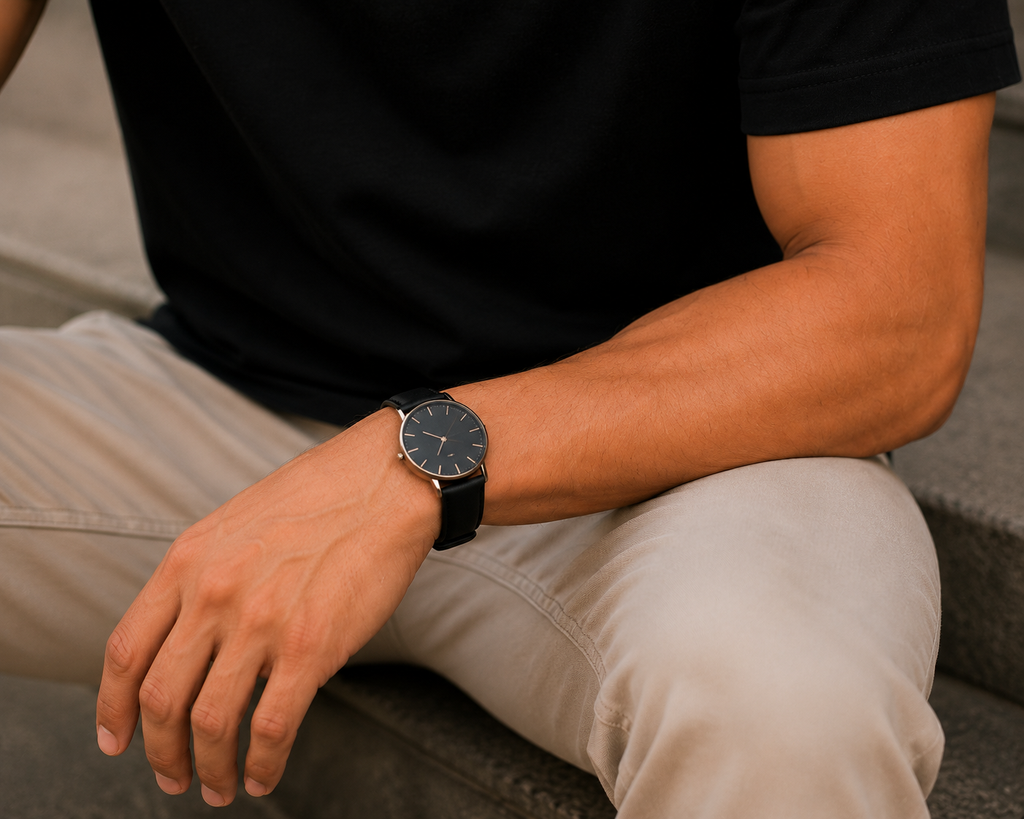 Softcore Men's Premium Black Classic Fit Solid T-Shirt