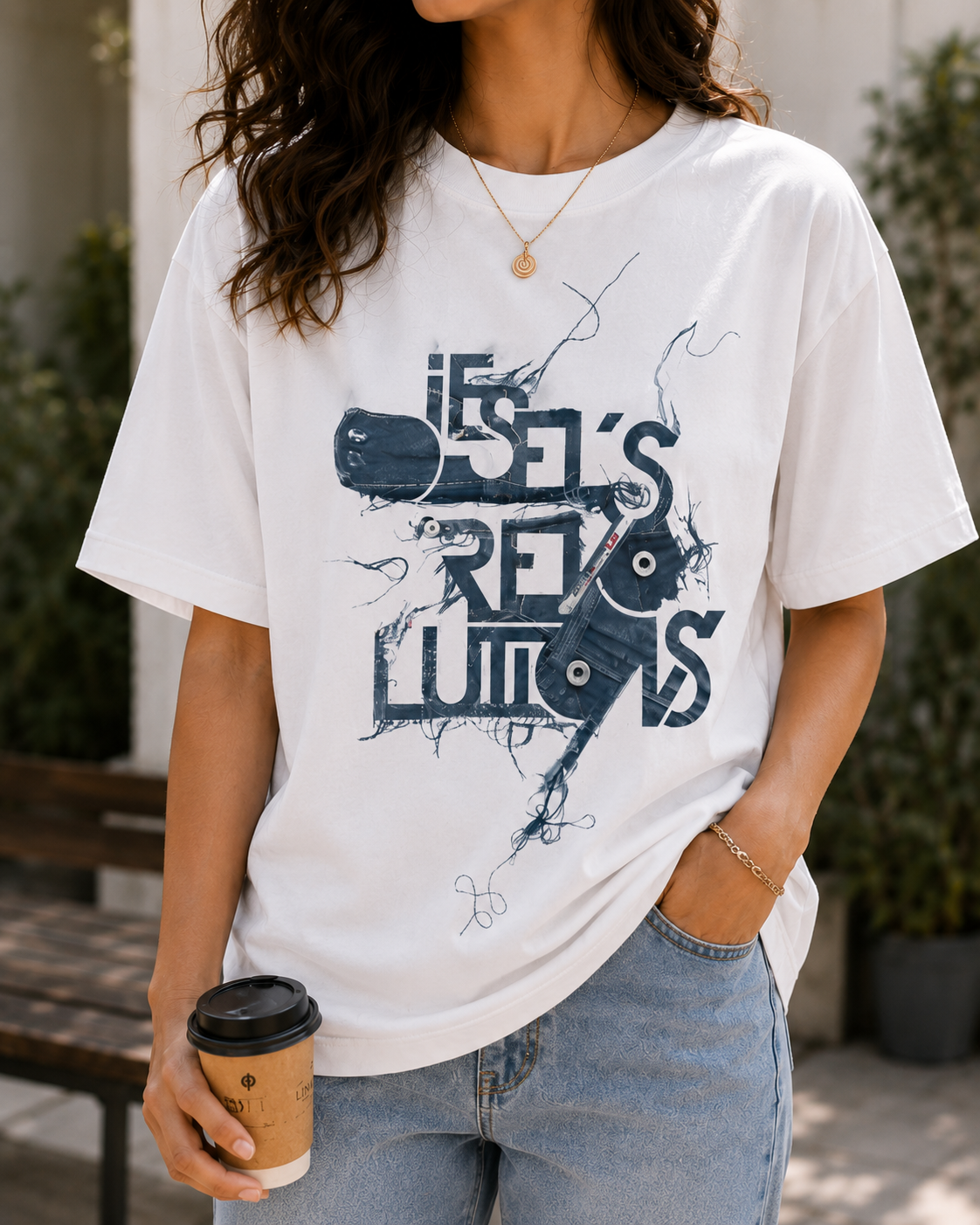 Women Life Has No Limits Oversized Graphic T-Shirt