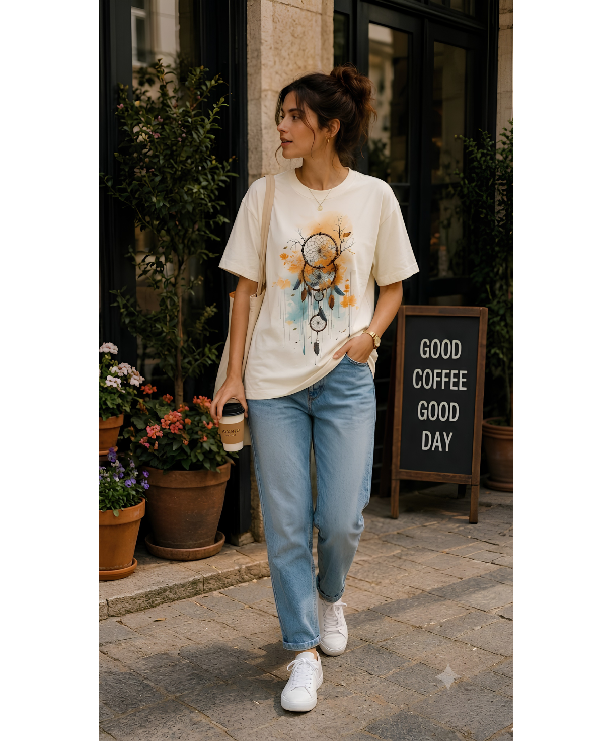 Women Dreamcatcher Harmony Oversized T-Shirt