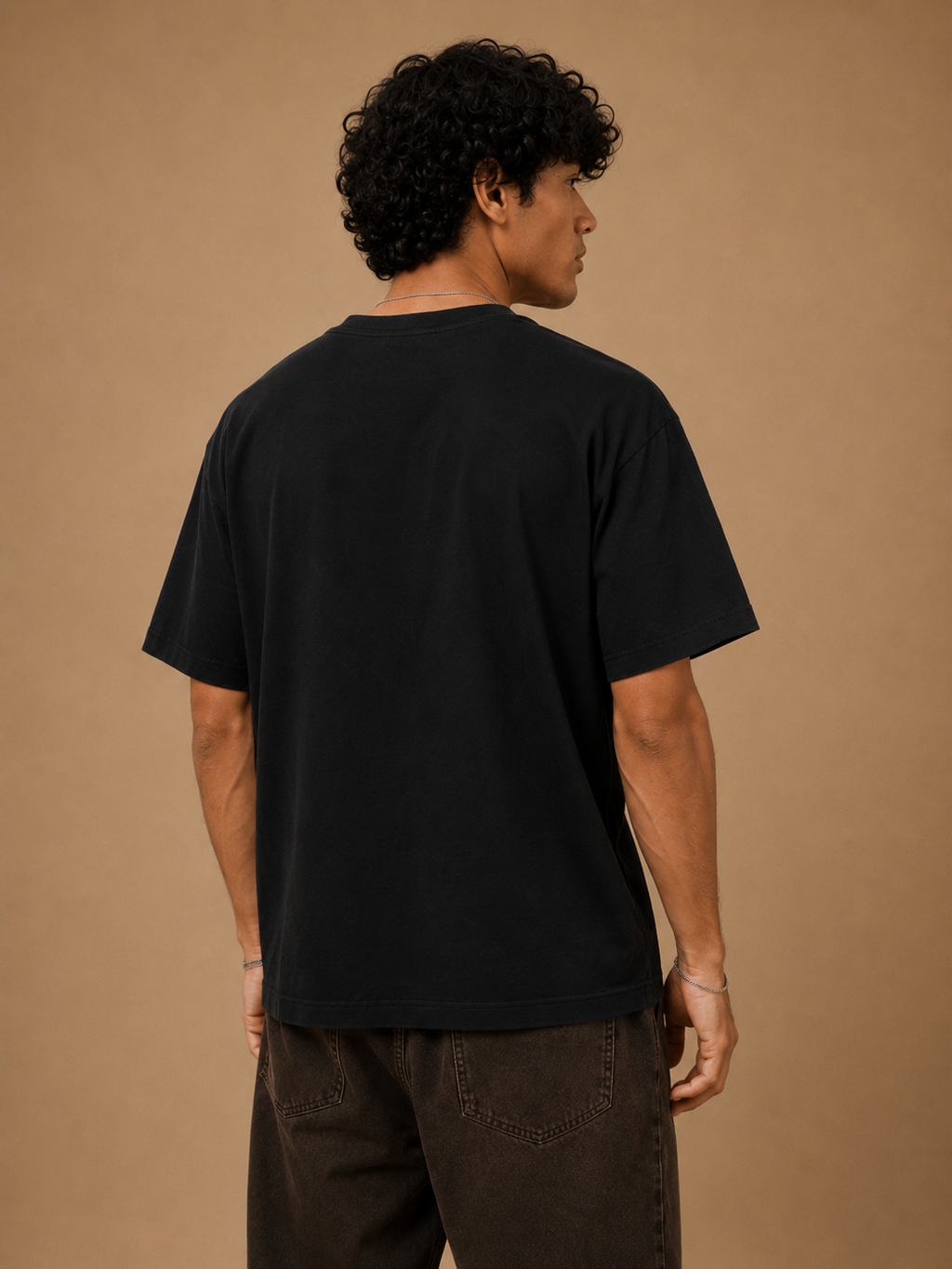 Stay Cool Young Panda Graphic Oversized T-Shirt for Men