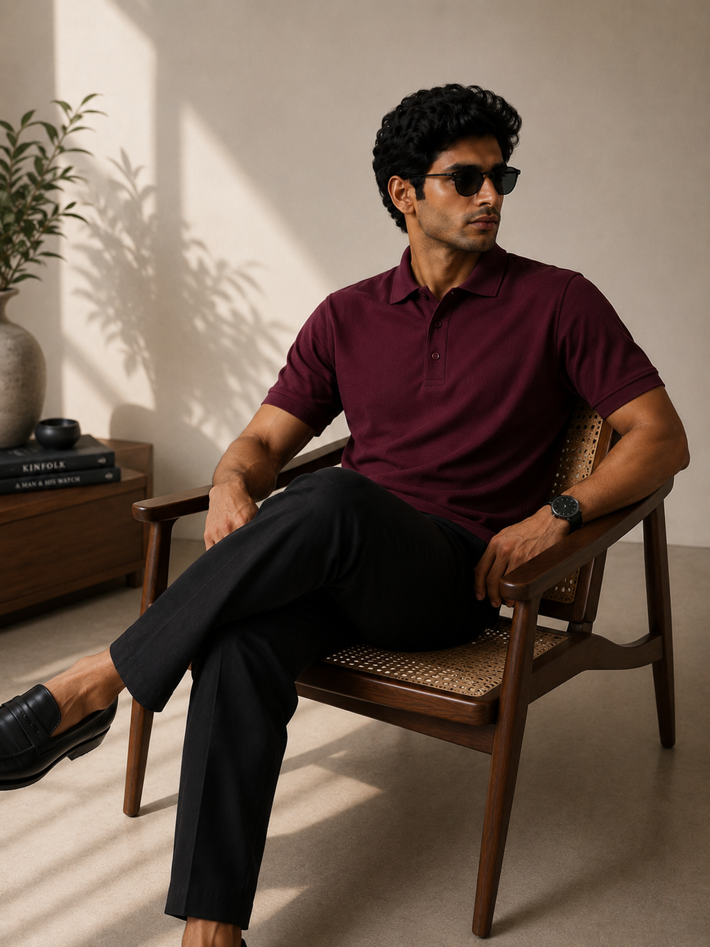 Signature Men Classic Fit Maroon Polo T-Shirt
