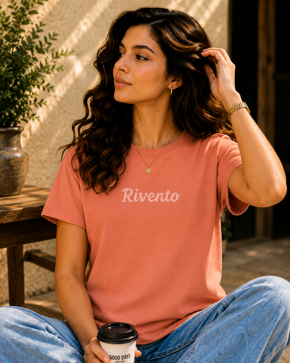 Rivento Minimal Logo Women T-Shirt
