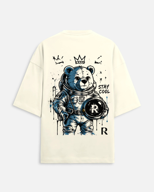 Beer King Oversized Fit T-Shirt in Off White - Rivento Fashion oversized t-shirt for men