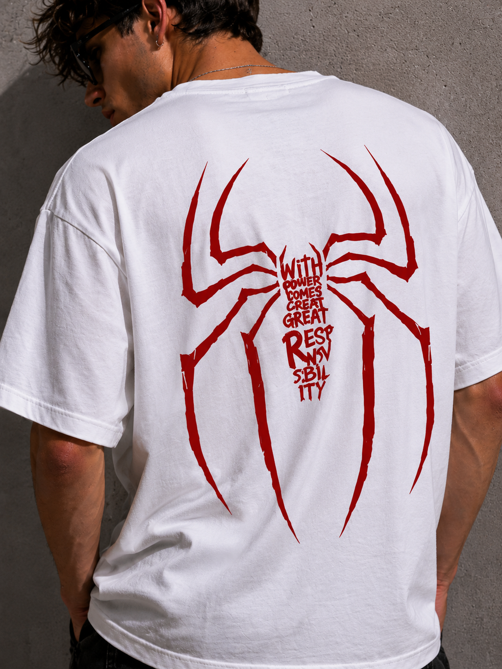 Spider Legacy Oversized Graphic T-Shirt for Men