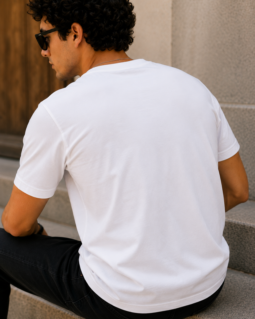Men's Premium White Supima Cotton Classic Fit Solid T-Shirt