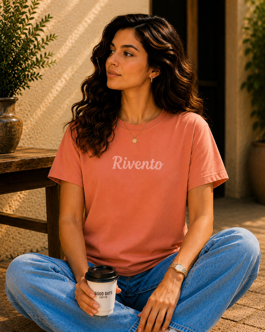 Rivento Minimal Logo Women T-Shirt
