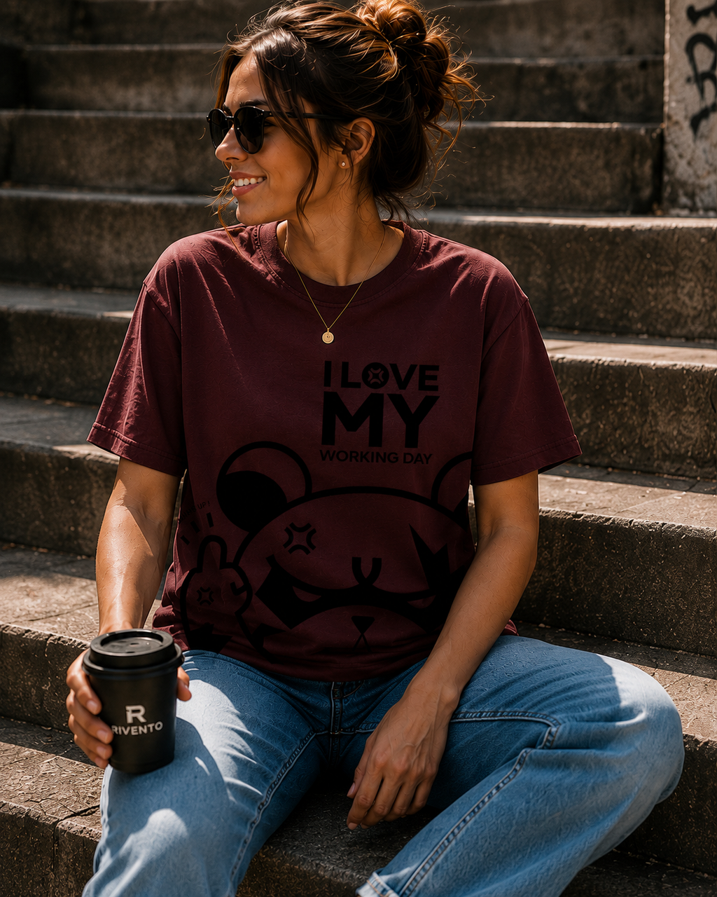 Women Moody Cartoon Streetwear T-Shirt