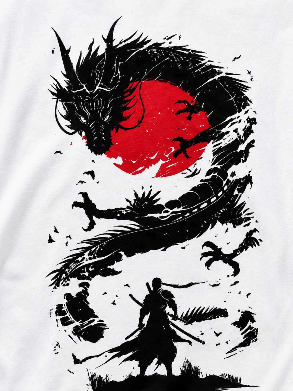 Dragon Warrior Oversized Graphic T-Shirt for Men