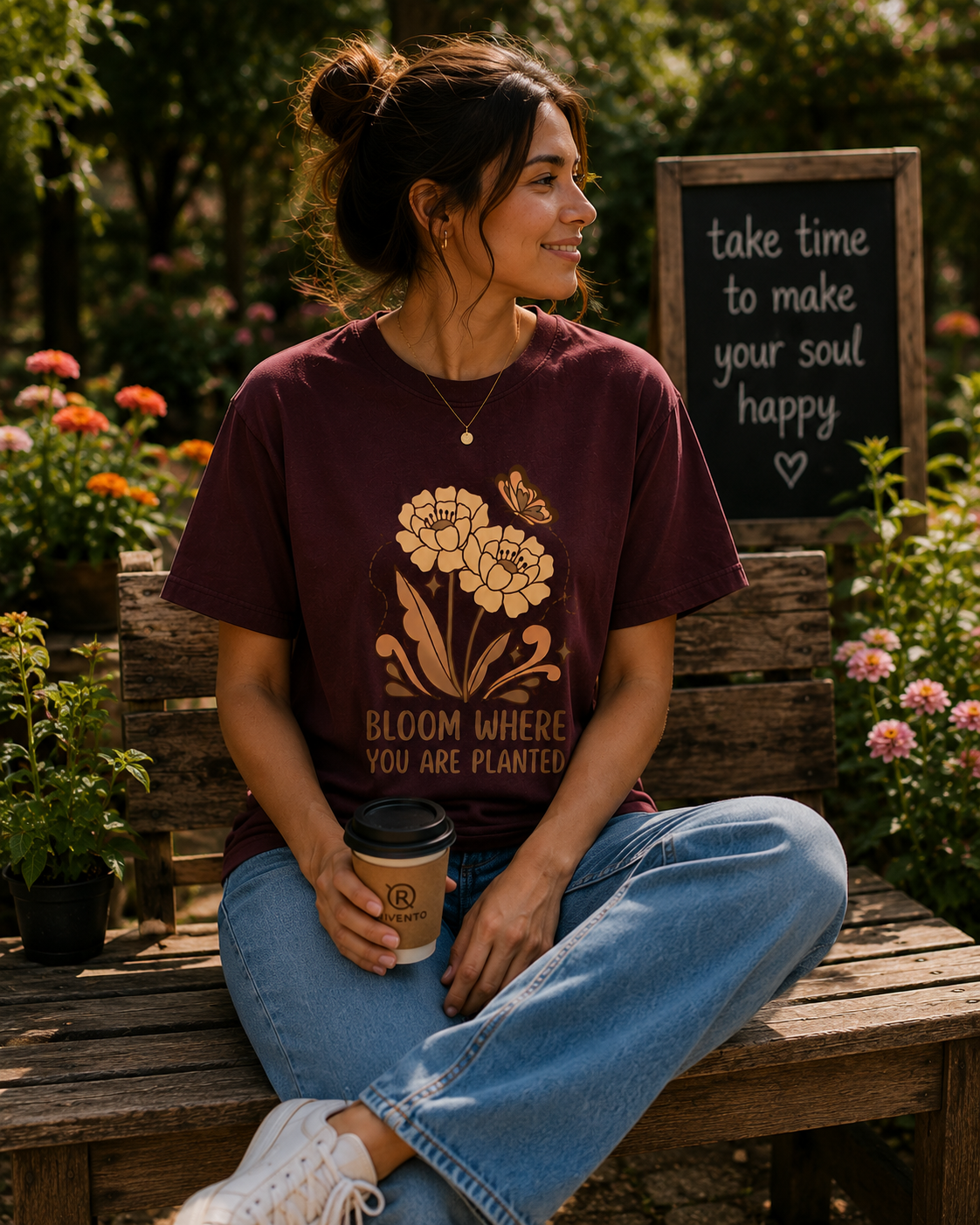 Women Bloom Where You Are Planted Graphic T-Shirt