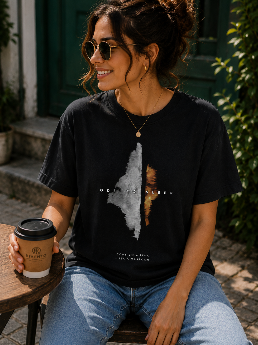 Women Ode to Sleep Minimalist Graphic Oversized T-Shirt