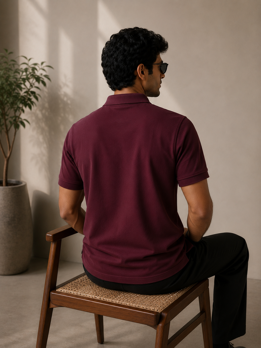 Signature Men Classic Fit Maroon Polo T-Shirt