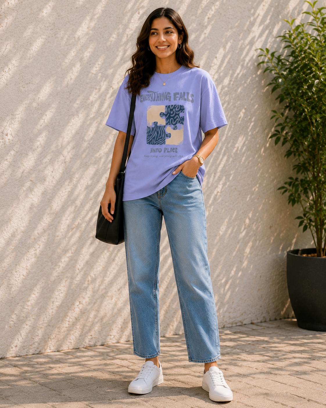 Women Everything Falls Oversized T-Shirt