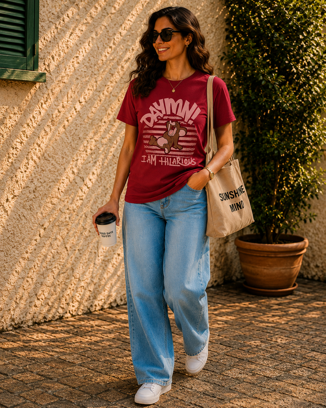Daymn Comic Style Graphic Women T-Shirt