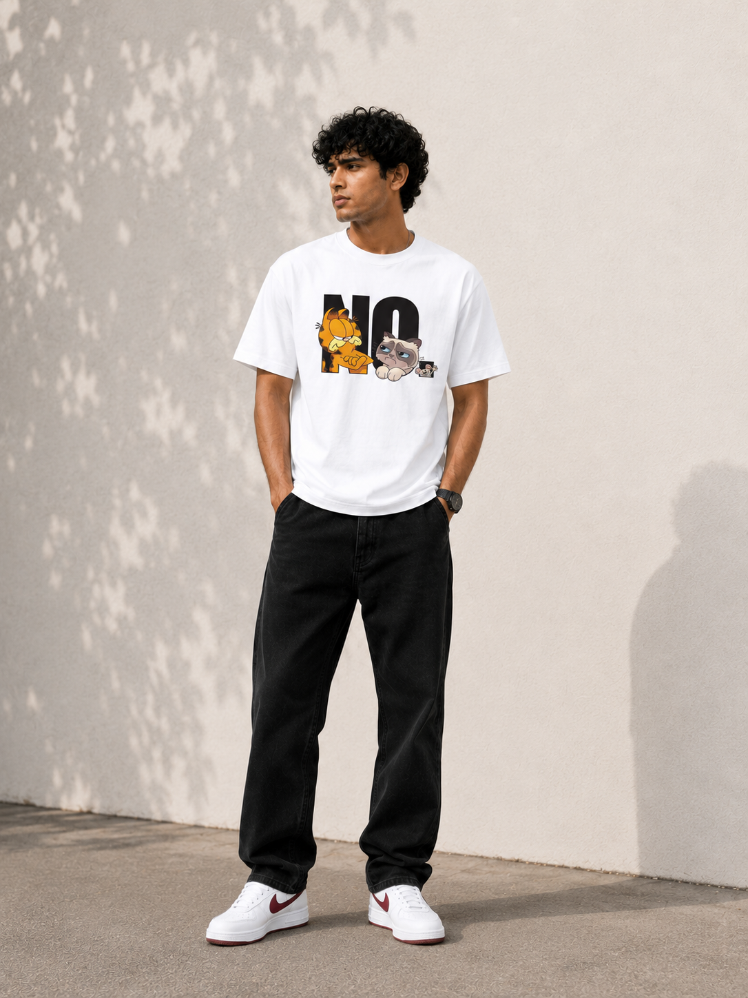 No Mood Men Classic Fit Funny Cartoon Graphic T-Shirt