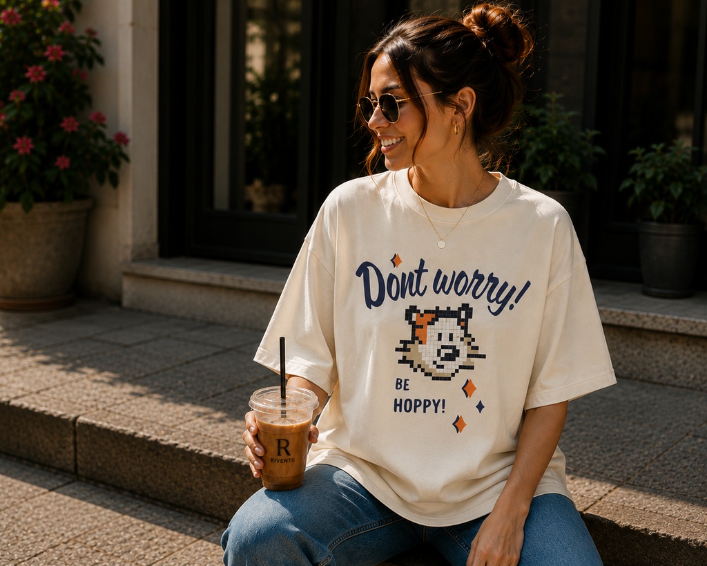 Women Don't Worry Oversized Graphic T-Shirt