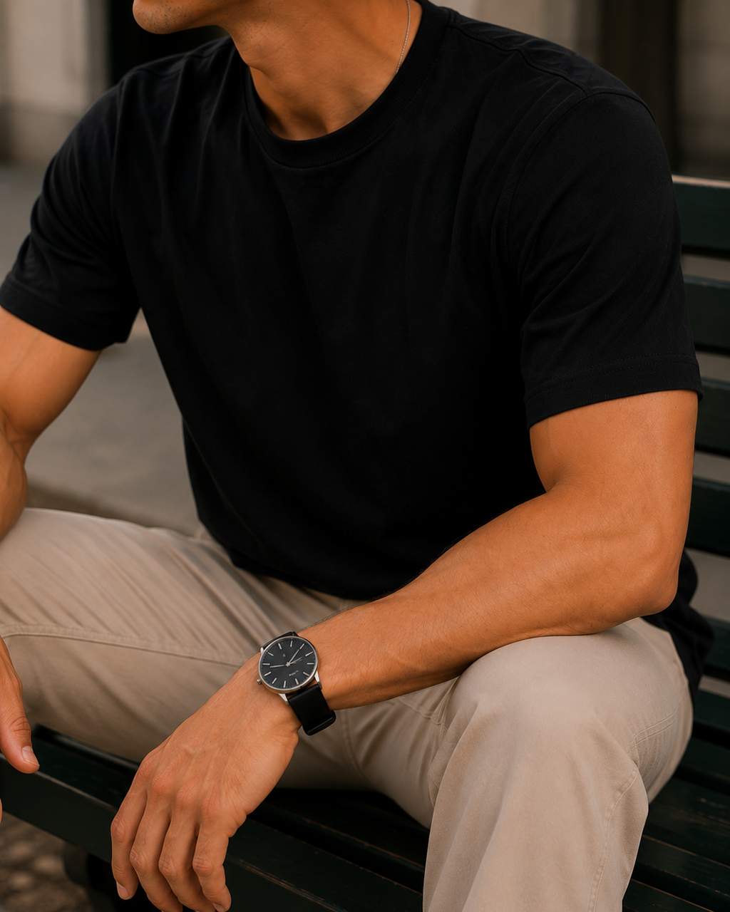 Men's Premium Black Supima Cotton Classic Fit Solid T-Shirt