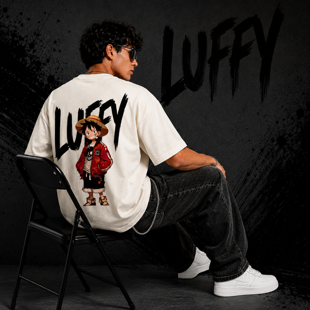 Adventure Monkey D Luffy Oversized Graphic T-Shirt for Men