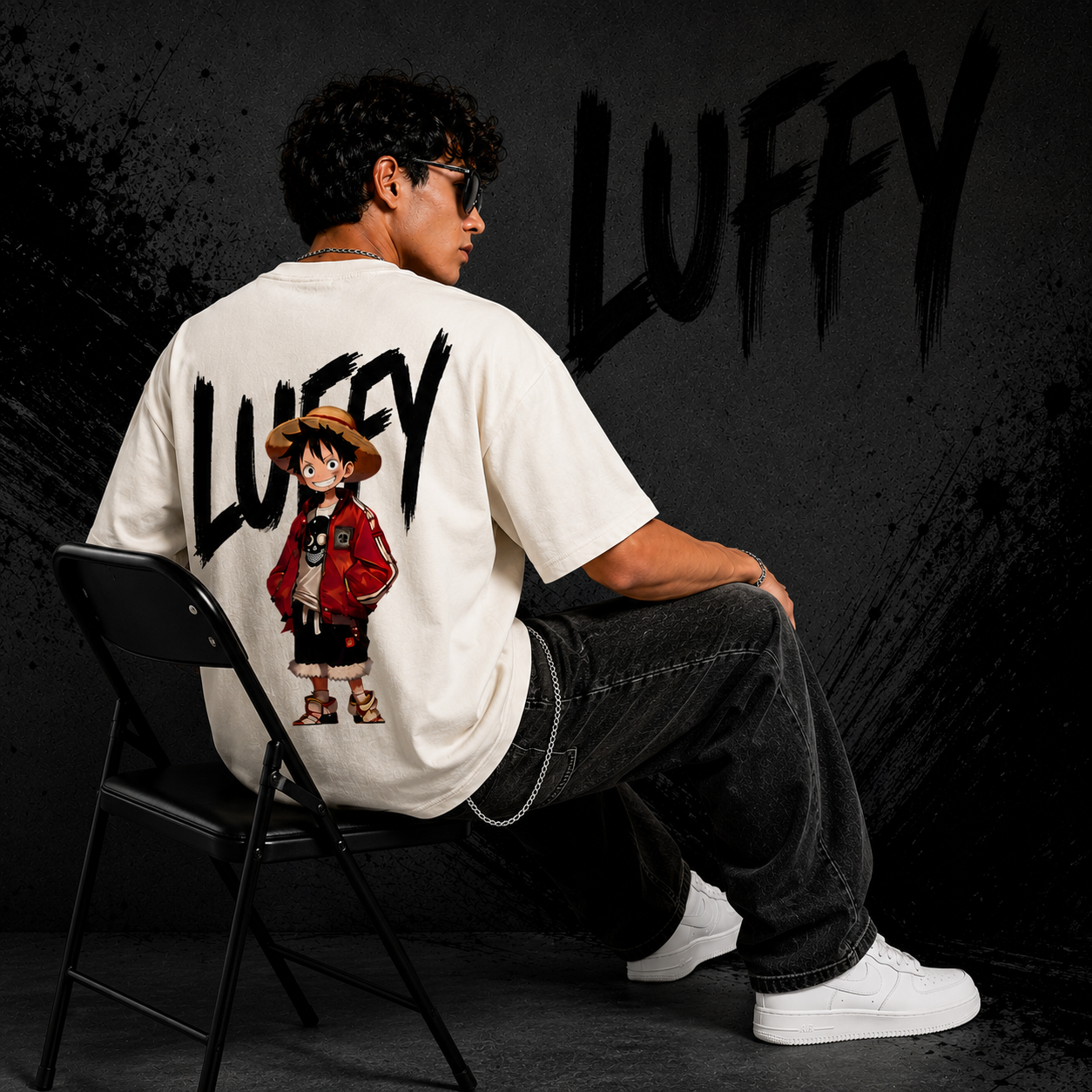 Adventure Monkey D Luffy Oversized Graphic T-Shirt for Men