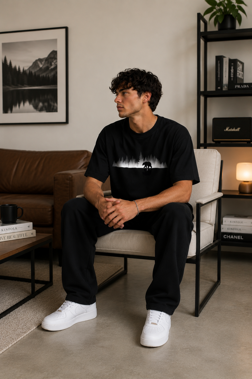 Wilderness Bear Silhouette Men Classic Fit T-Shirt