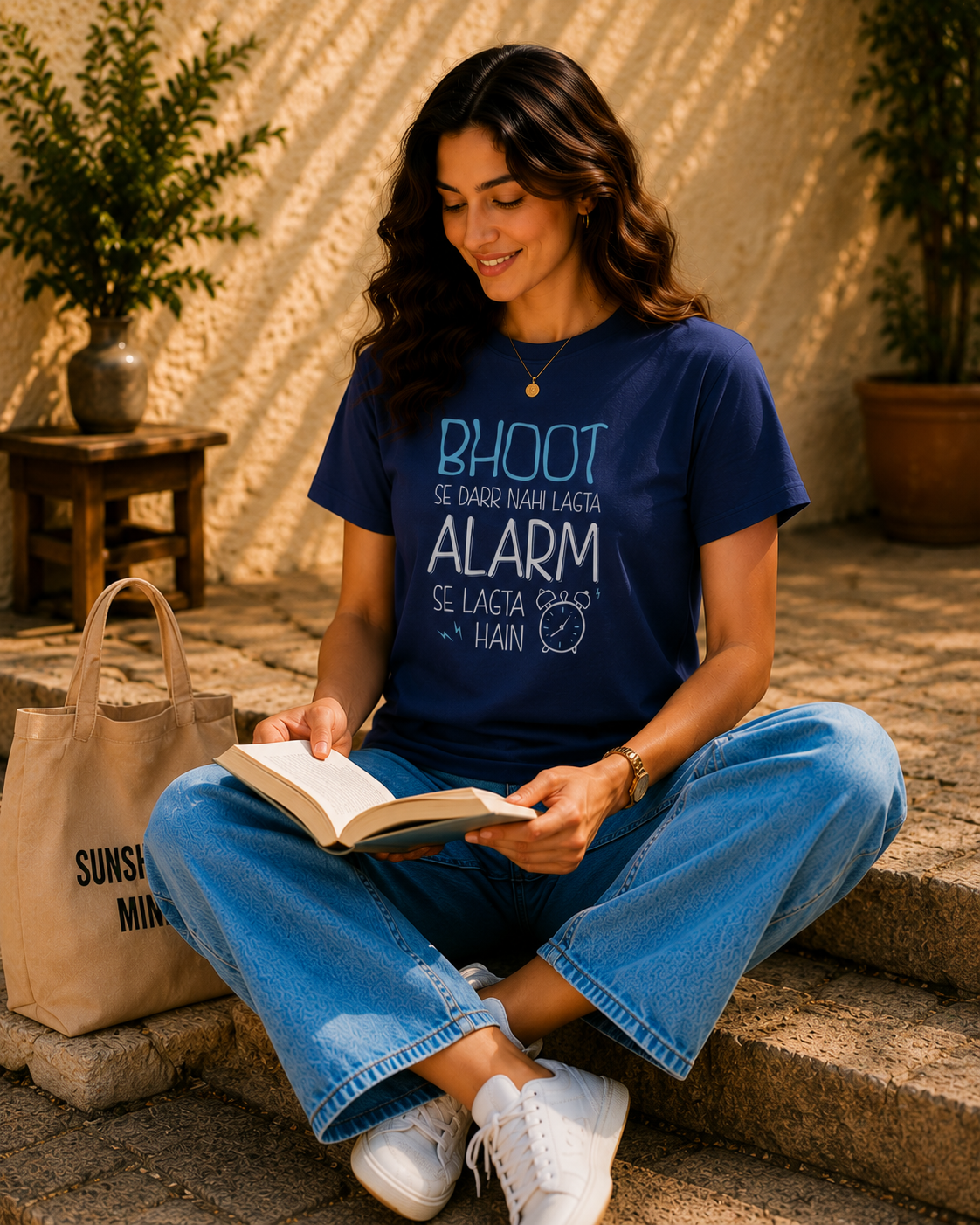 Morning Struggle Typography Women T-Shirt