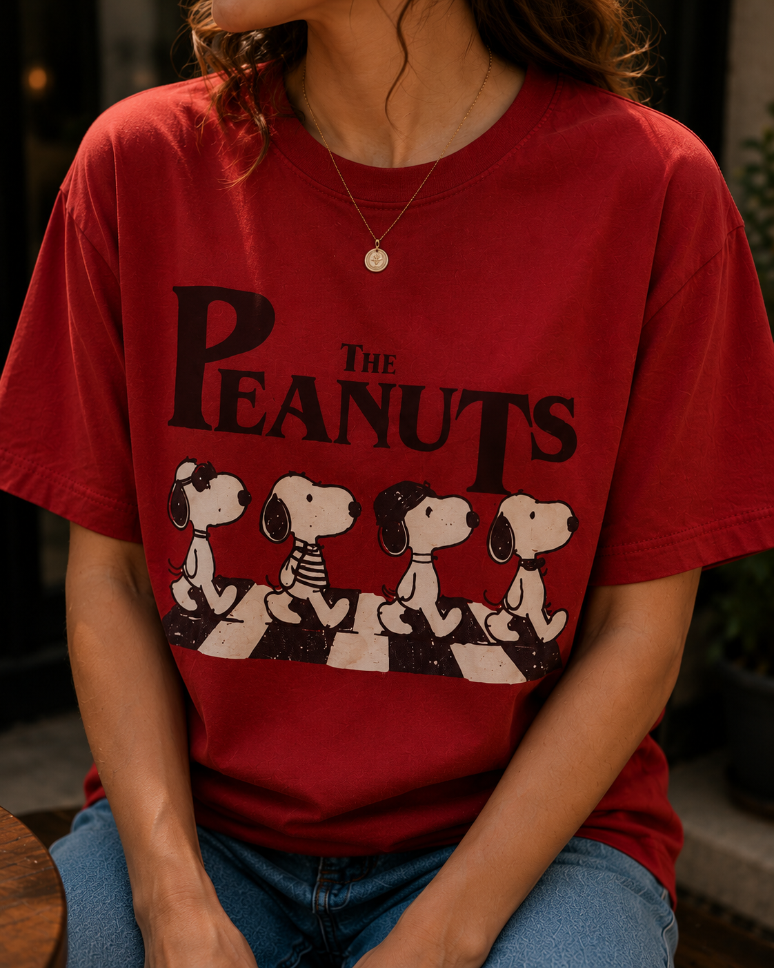Women Retro Snoopy Cartoon Graphic T-Shirt